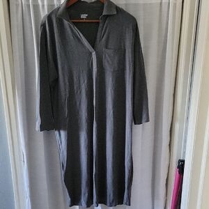 Lands' End Gray Midi Dress